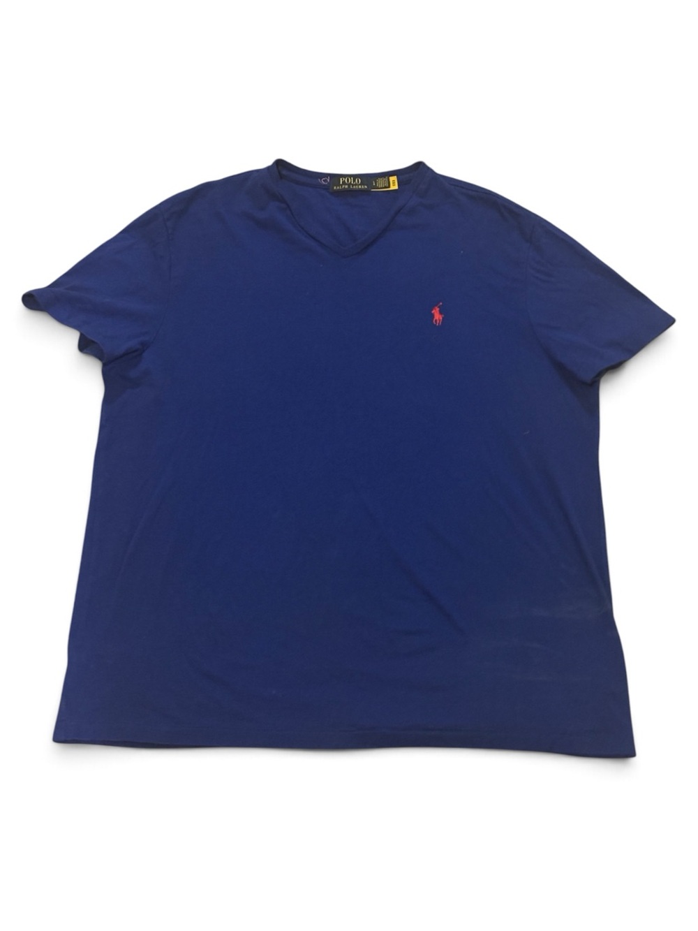 Polo Ralph Lauren Royal Blue V-Neck Pony Logo T-Shirt Men’s Large Preppy Classic